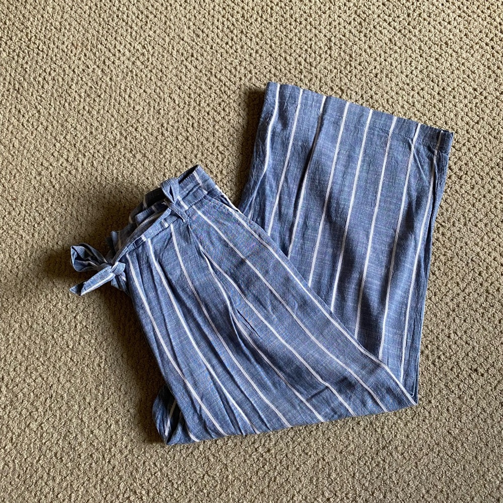 Wide Leg Striped Pants